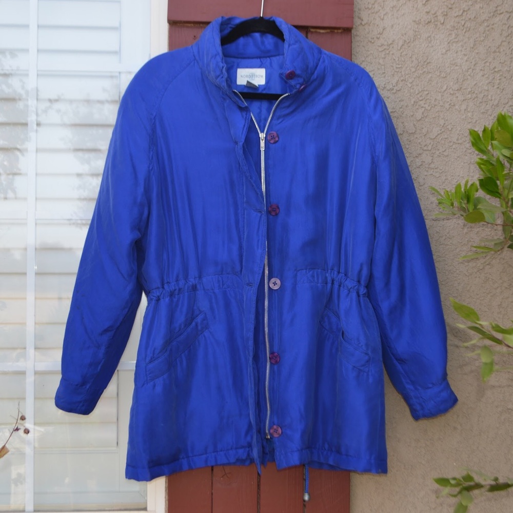 Vintage Nordstrom 100% silk parka